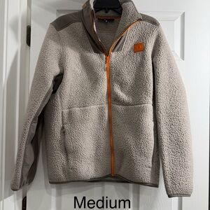 Men’s Under Armour Fleece Jacket - Cream and Gray